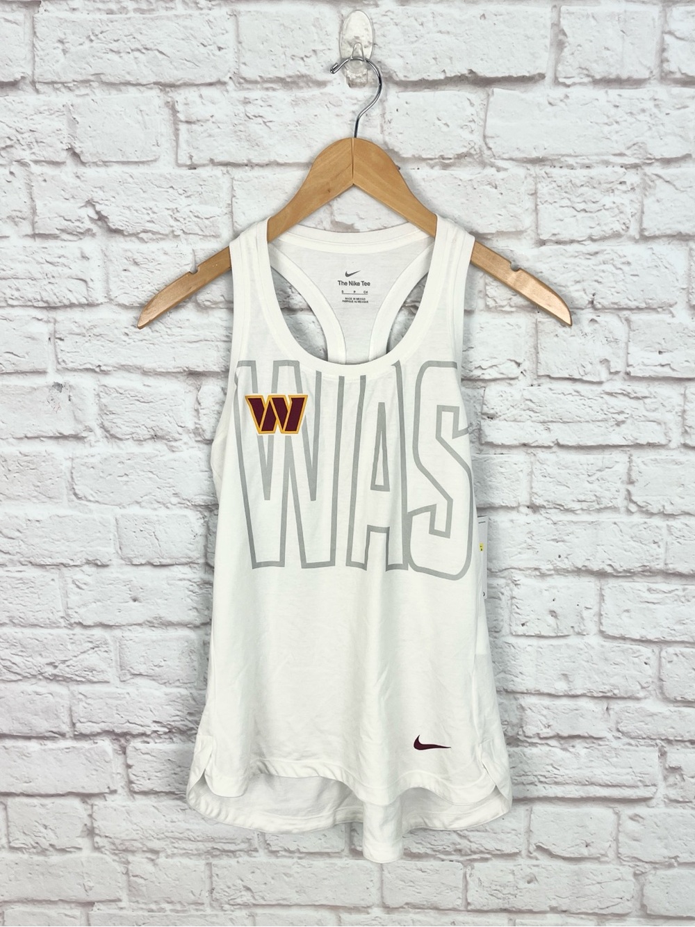 Nike Washington Commanders White Logo NFL Tank Size S